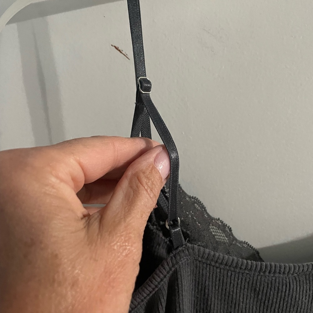 Worthington Charcoal Lace Trim Camisole in size medium - Picture 5 of 5